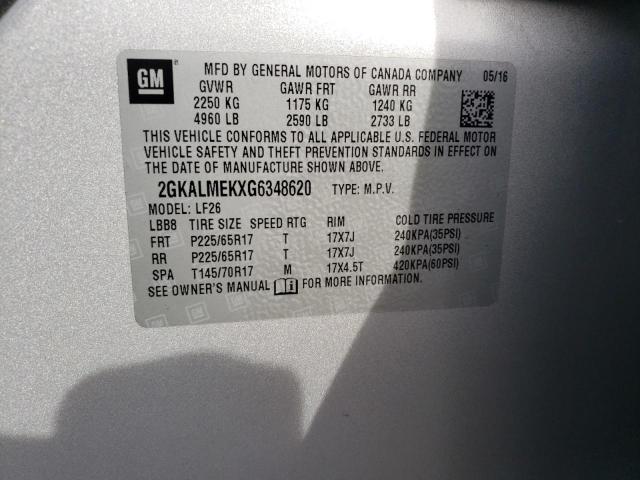 2GKALMEKXG6348620 GMC Terrain Sle