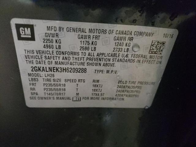 2GKALNEK3H6209288 GMC Terrain Sle