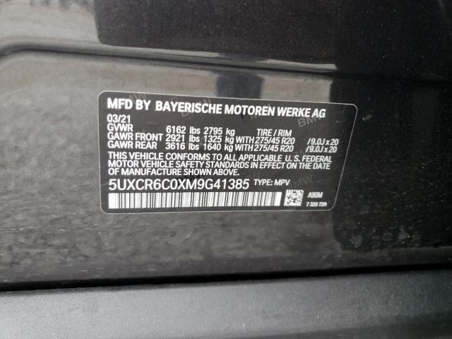 5UXCR6C0XM9G41385 BMW X5 Xdrive40i
