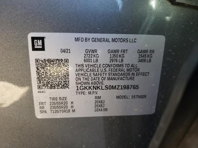 1GKKNKLS0MZ198765 GMC ACADIA SLE