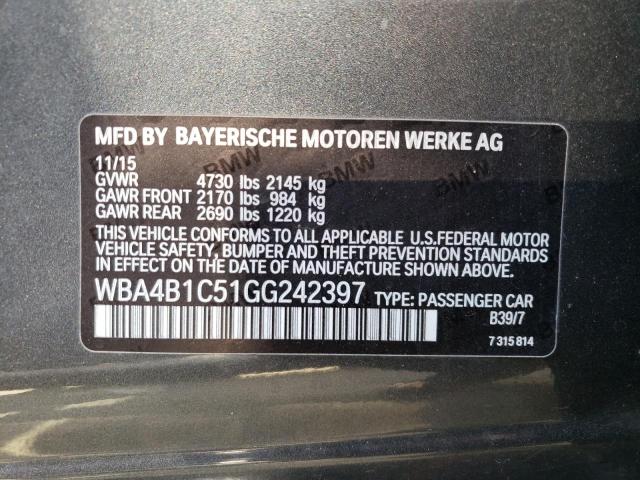 WBA4B1C51GG242397 BMW 435 I Gran Coupe