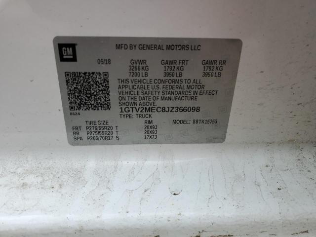 1GTV2MEC8JZ366098 GMC Sierra K1500 Sle