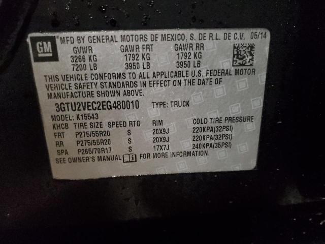 3GTU2VEC2EG480010 GMC Sierra K1500 Slt
