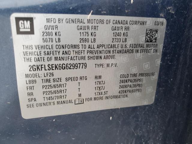 2GKFLSEK6G6299779 GMC Terrain Sle