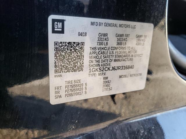1GKS2CKJ6JR316840 GMC YUKON DENALI