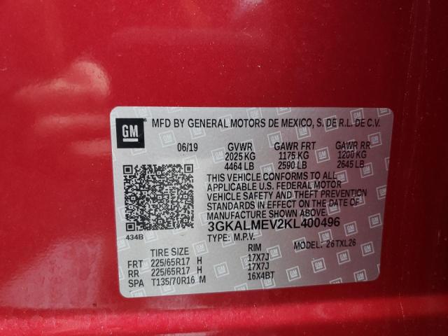 3GKALMEV2KL400496 GMC Terrain Sle