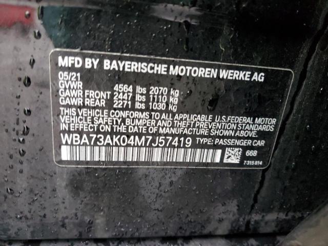 WBA73AK04M7J57419 BMW 228XI