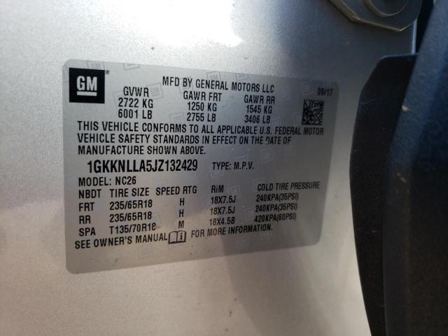 1GKKNLLA5JZ132429 GMC ACADIA SLE