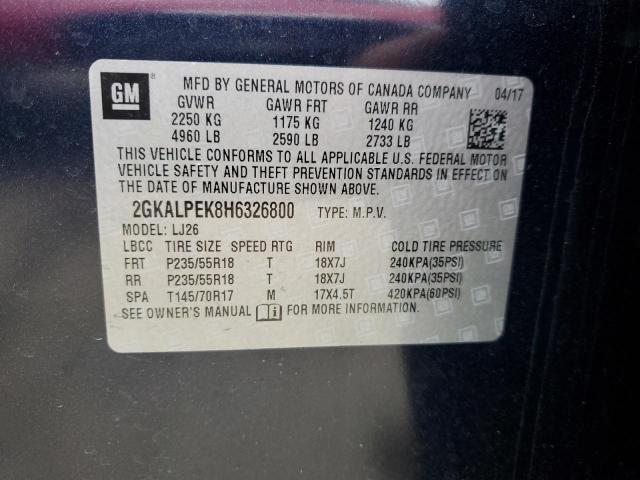 2GKALPEK8H6326800 GMC Terrain Slt