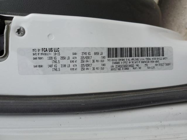 2C4RDGCG0GR184563 Dodge Grand Caravan Sxt