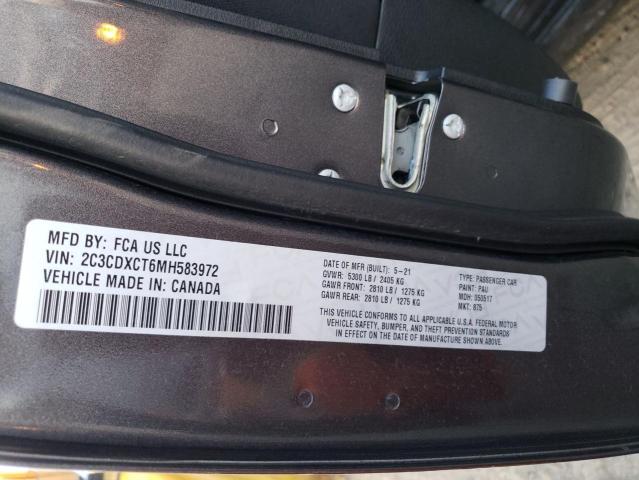 2C3CDXCT6MH583972 Dodge CHARGER R/T