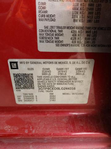 3GTP8CED0LG244316 GMC Sierra C1500 Elevation
