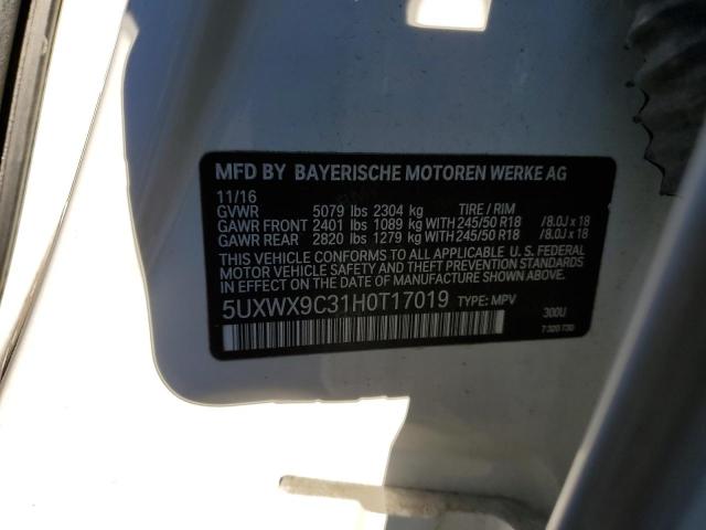 5UXWX9C31H0T17019 BMW X3 Xdrive28i