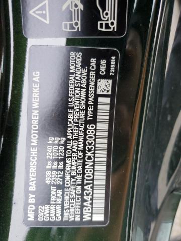 WBA43AT08NCK33086 BMW 430xi
