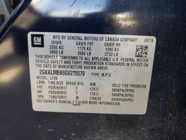 2GKALMEK6G6275570 GMC Terrain Sle