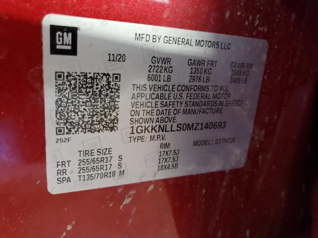 1GKKNLLS0MZ140693 GMC Acadia At4