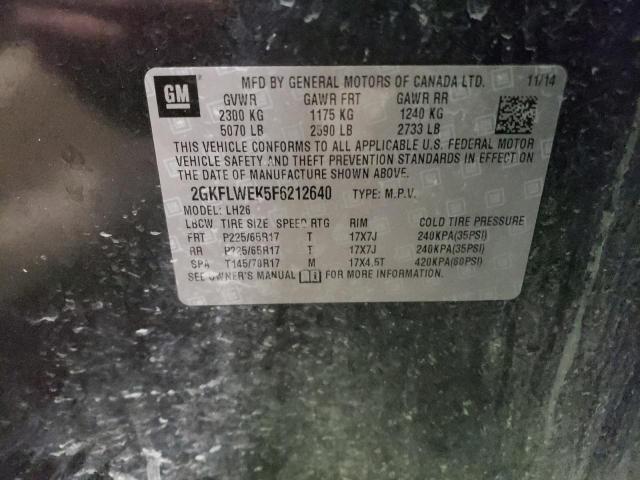 2GKFLWEK5F6212640 GMC Terrain Sle