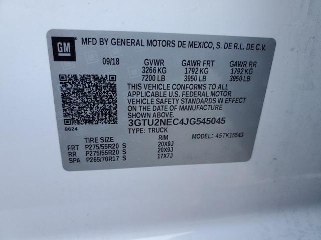 3GTU2NEC4JG545045 GMC Sierra K1500 Slt