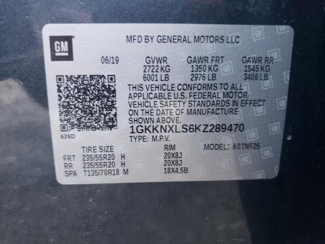 1GKKNXLS6KZ289470 GMC Acadia Denali