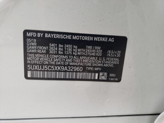 5UXUJ5C5XK9A32960 BMW X4 M40i