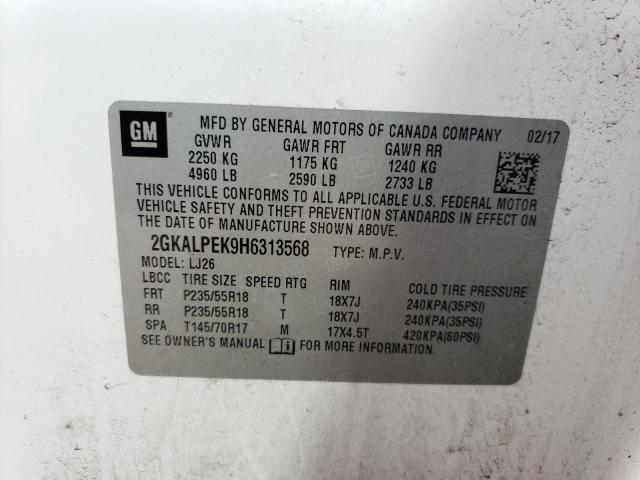 2GKALPEK9H6313568 GMC Terrain Slt