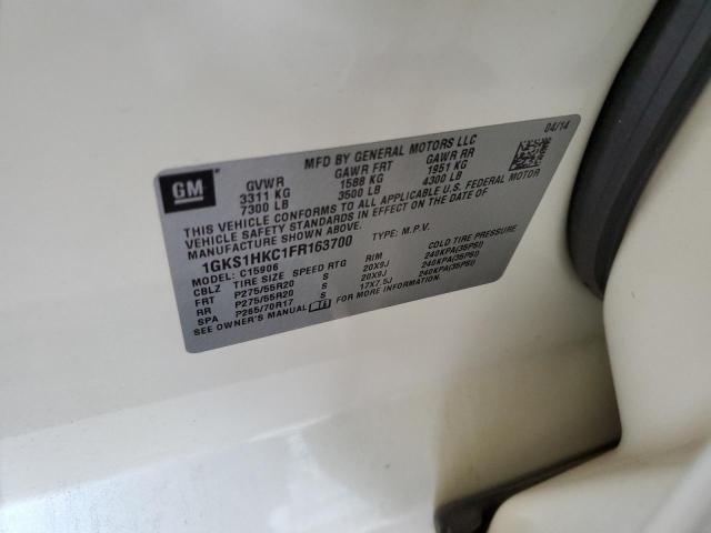 1GKS1HKC1FR163700 GMC Yukon Xl C1500 Slt