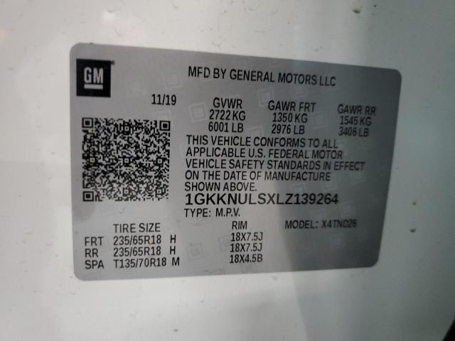 1GKKNULSXLZ139264 GMC ACADIA SLT