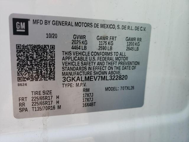 3GKALMEV7ML322820 GMC Terrain Sle