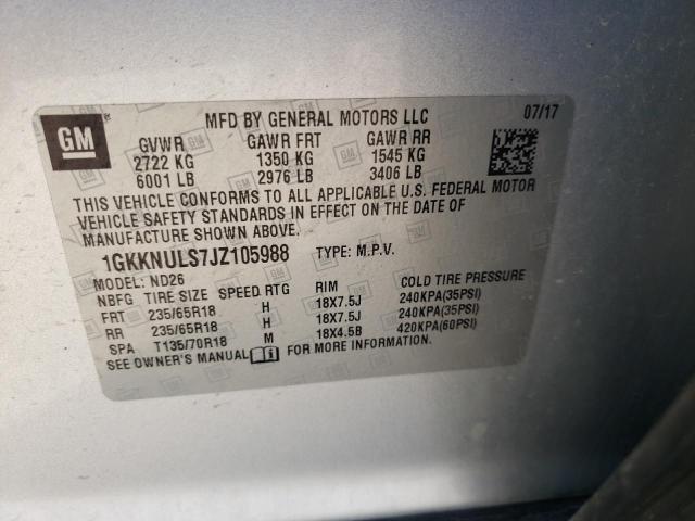 1GKKNULS7JZ105988 GMC Acadia Slt-1