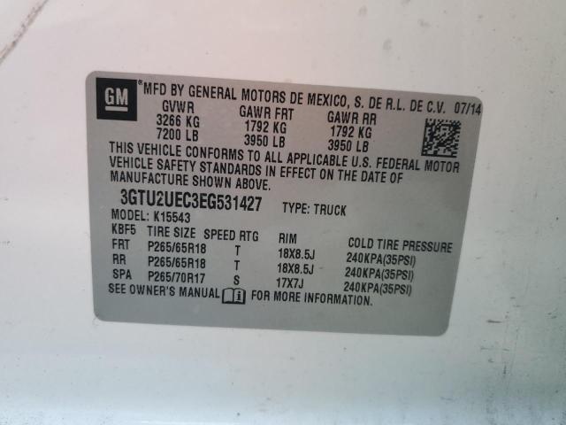 3GTU2UEC3EG531427 GMC Sierra K1500 Sle
