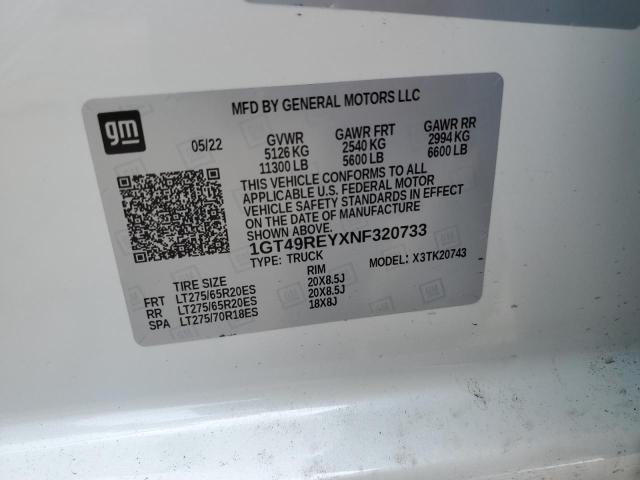 1GT49REYXNF320733 GMC Sierra K2500 Denali