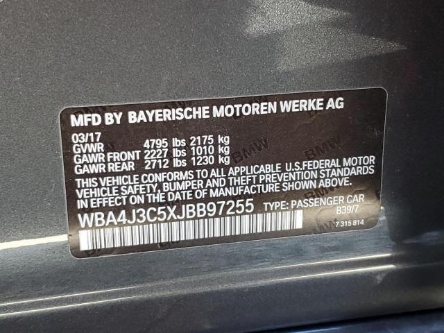 WBA4J3C5XJBB97255 BMW 430xi Gran Coupe