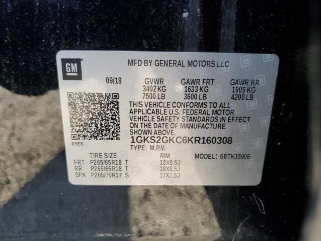 1GKS2GKC6KR160308 GMC Yukon Xl K1500 Slt