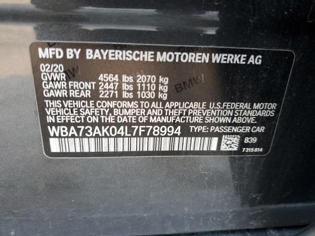 WBA73AK04L7F78994 BMW 228XI