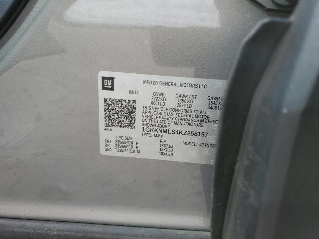 1GKKNMLS4KZ258197 GMC Acadia Slt-1