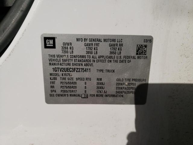 1GTV2UEC3FZ275411 GMC Sierra K1500 Sle