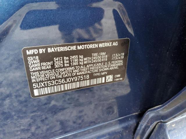5UXTS3C56J0Y97518 BMW X3 Xdrivem40i