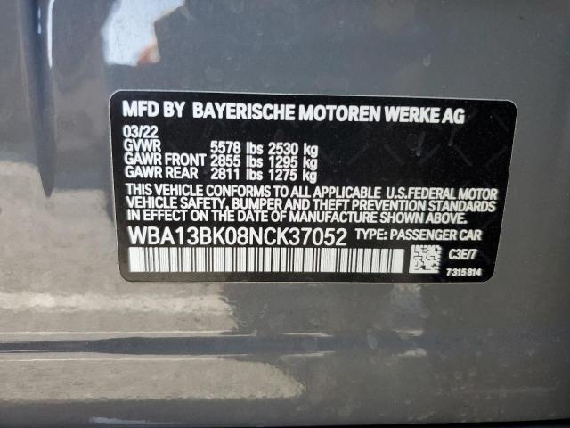 WBA13BK08NCK37052 BMW M550xi