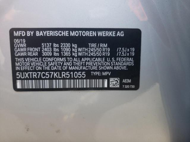5UXTR7C57KLR51055 BMW X3 Sdrive30i