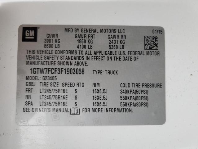 1GTW7FCF3F1903058 GMC Savana G2500