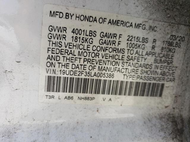 19UDE2F35LA005386 Acura ILX