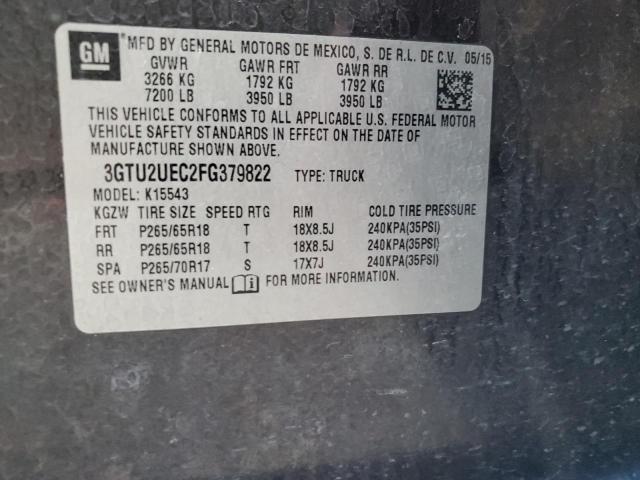 3GTU2UEC2FG379822 GMC Sierra K1500 Sle