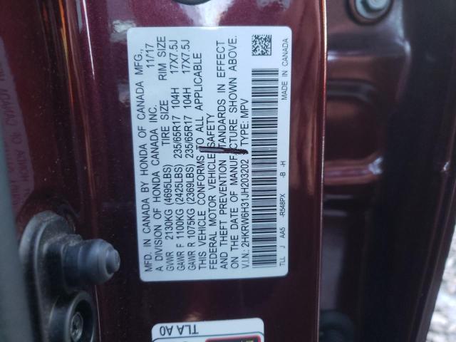 2HKRW6H31JH203202 Honda CR-V LX