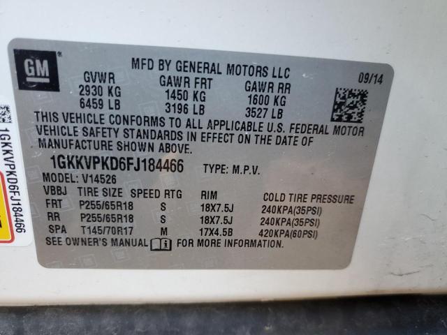 1GKKVPKD6FJ184466 GMC ACADIA SLE