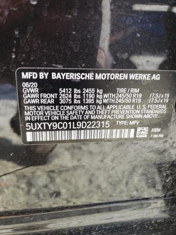 5UXTY9C01L9D22315 BMW X3 Xdrivem40i