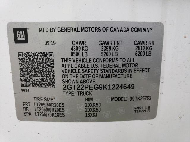 2GT22PEG9K1224649 GMC Sierra K2500 Sle