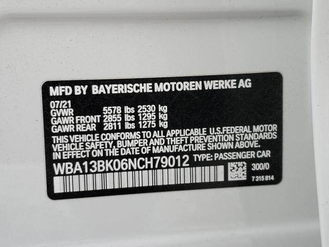WBA13BK06NCH79012 BMW M550xi