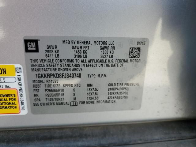 1GKKRPKD8FJ340740 GMC ACADIA SLE