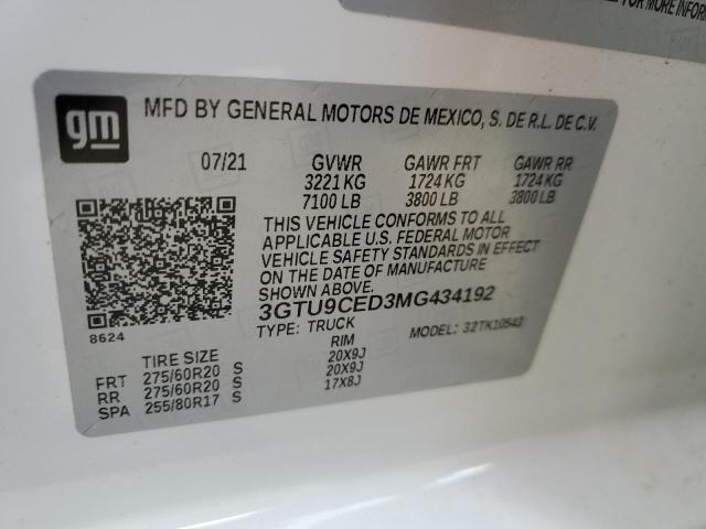 3GTU9CED3MG434192 GMC Sierra K1500 Elevation