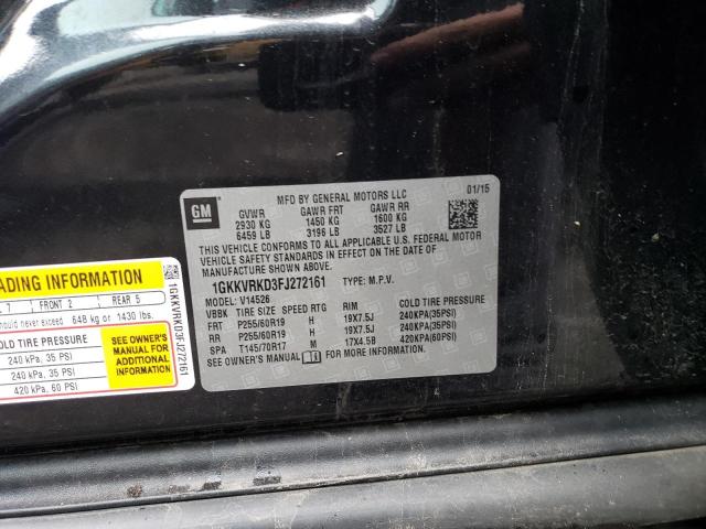 1GKKVRKD3FJ272161 GMC Acadia Slt-1